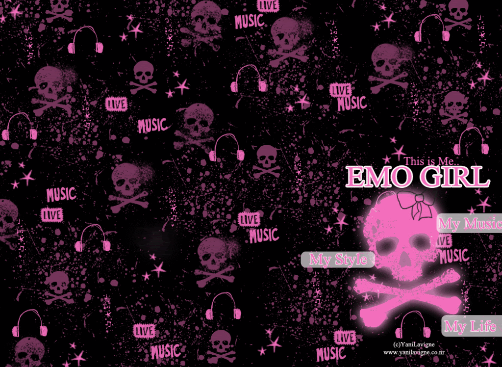 Emo Girl Skulls Graphics Pictures And Images For Myspace Layouts