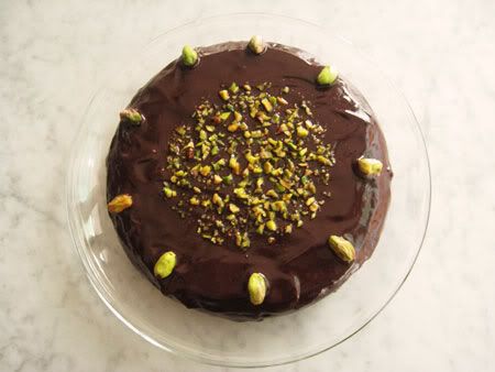 Pistachio Choc Cake