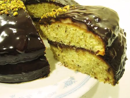 Pistachio Choc Cake