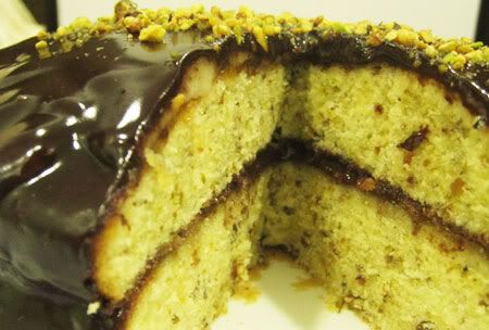 Pistachio Choc Cake