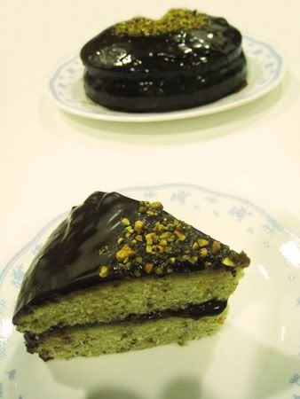 Pistachio Choc Cake
