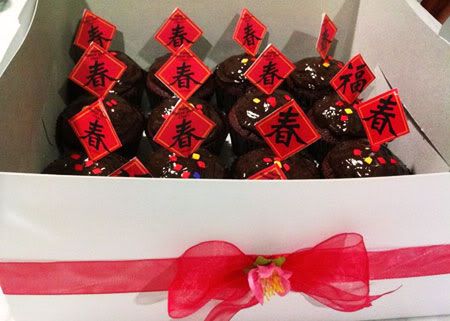 Red Velvet Cupcakes for CNY