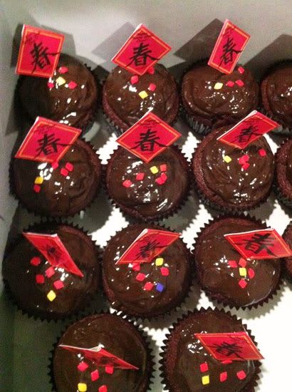 Red Velvet Cupcakes for CNY