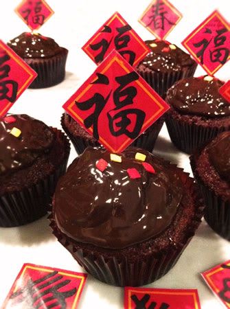 Red Velvet Cupcakes for CNY