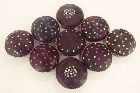 Polkadot Red Velvet Cupcakes